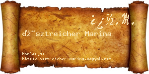 Ösztreicher Marina névjegykártya